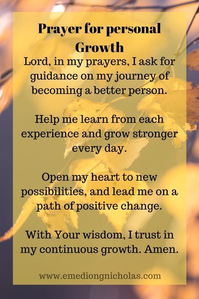 Prayer for personal Growth